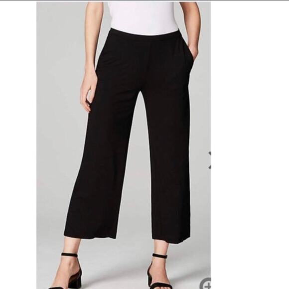 Yansi Fugel Cropped Black Dress Trousers Pants 8 - Picture 1 of 7